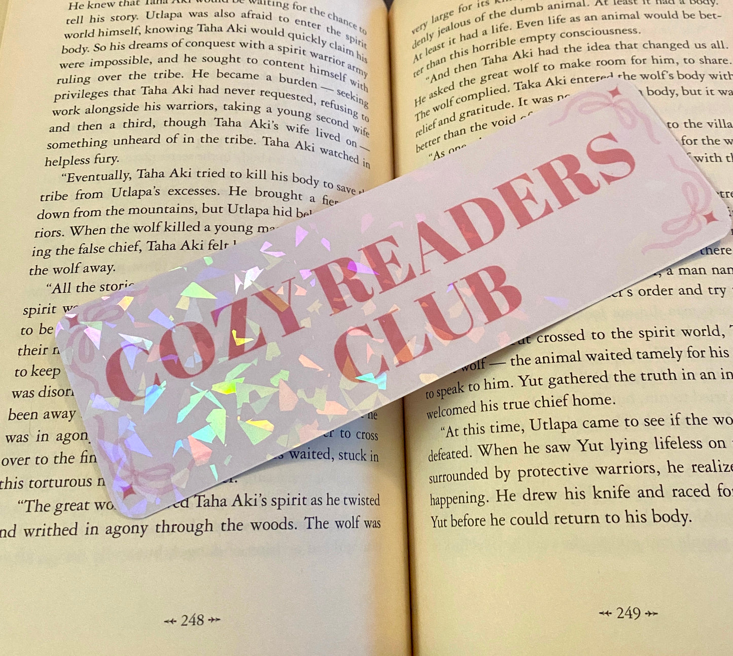 Cozy readers club bookmark