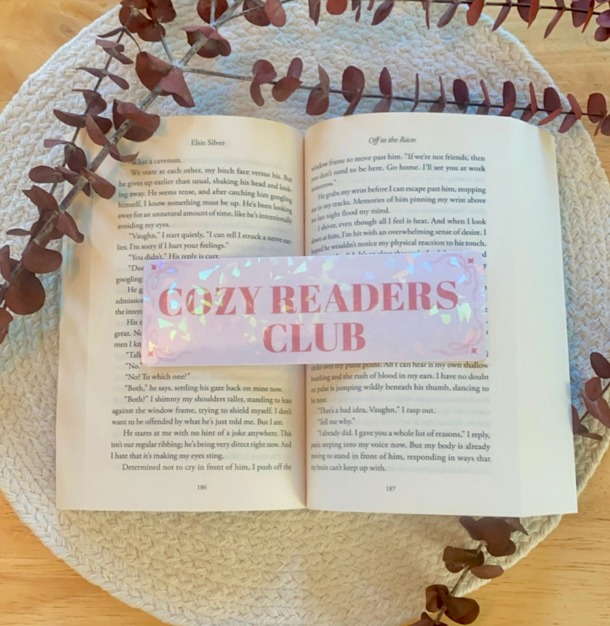 Cozy readers club bookmark